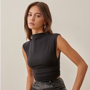 Reformation Lindy Ruched Crop Top